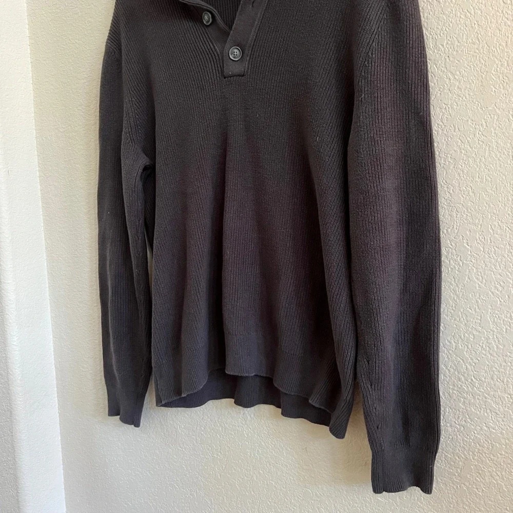 Banana Republic Thick Knit Cotton Pullover Sweater Size Large‎ Button Up
